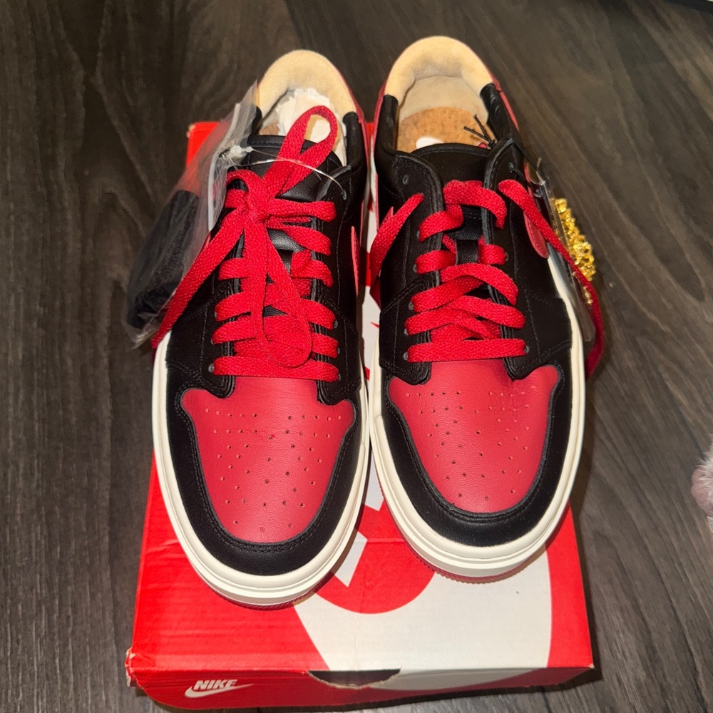 NEW IN BOX Nike Women’s Black & Red Dunk Low Top Sneakers
